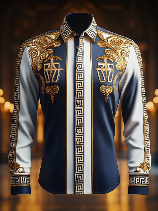 Men's Satin Luxe Long Sleeve Button Down Shirt