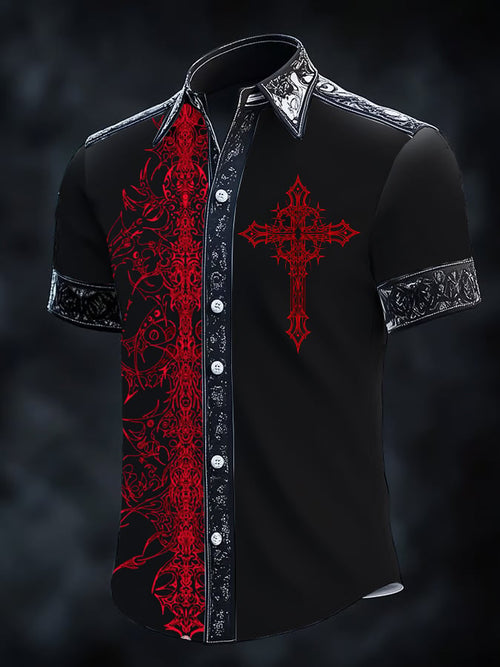 Men's Gothic Dark Short Sleeve Shirt