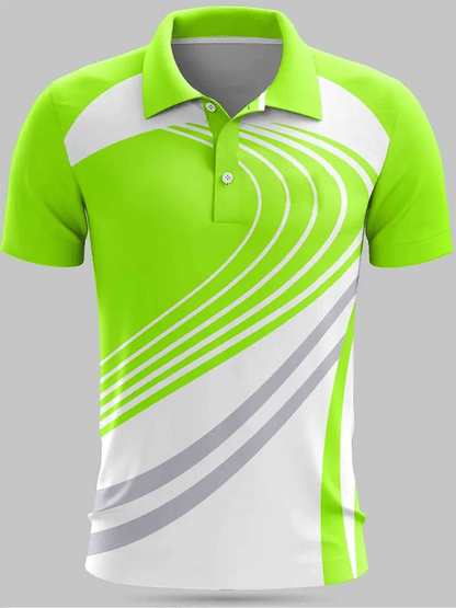 Men's Golf Casual Printed Casual Polo Shirt