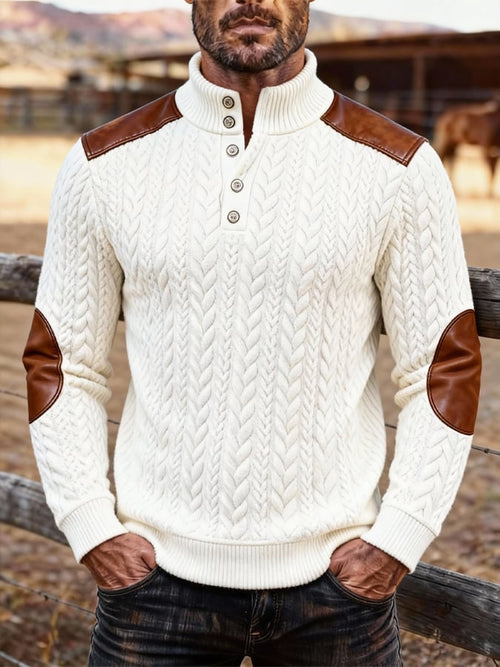 Men's Retro Comfort Warm Textured Fabric Hooded Sweatshirt