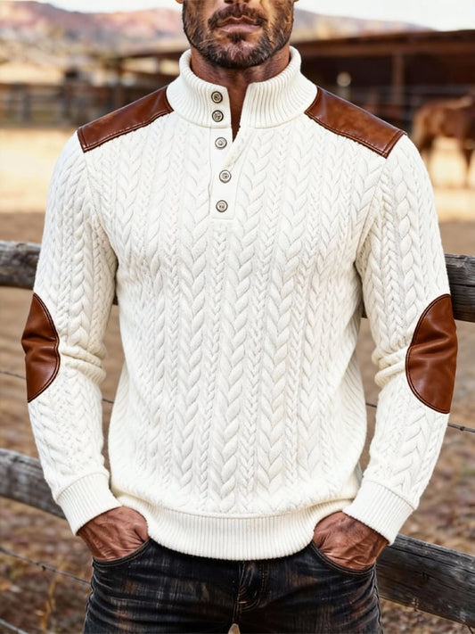 Men's Retro Comfort Warm Textured Fabric Hooded Sweatshirt