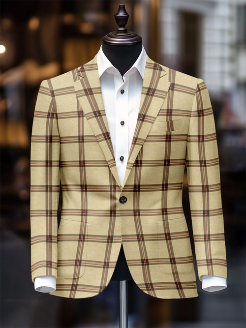 Men's Retro Casual Plaid Blazer