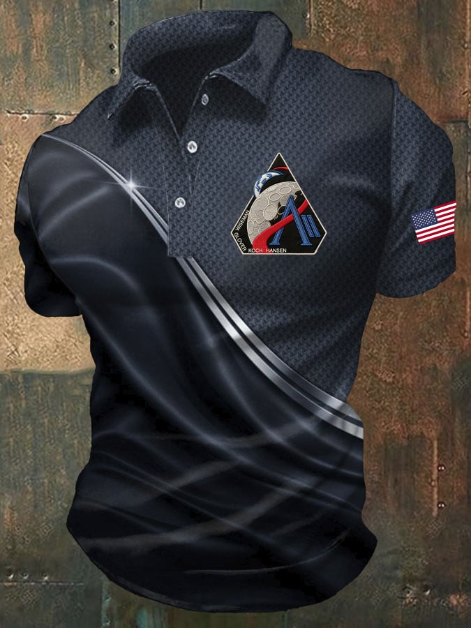 Men's Print Short-Sleeve Polo Shirt