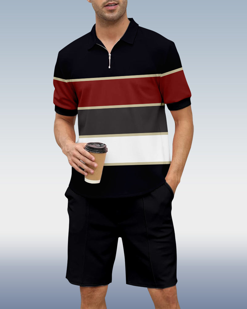Suitmens Men's Casual Summer POLO Set 008