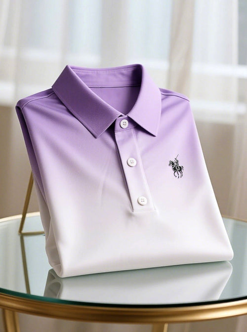 Men's Business Casual Button Short Sleeve Polo Shirt