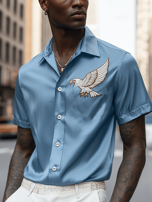 Men's business short-sleeved shirt