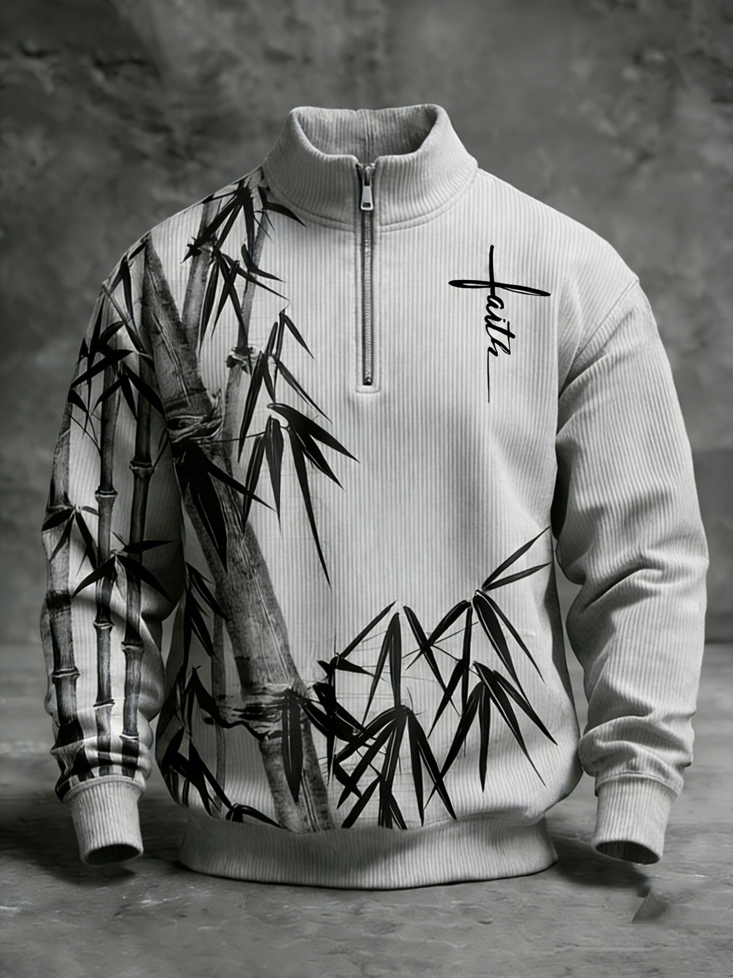 Men's Winter Faith Print Stand-Collar Top-Fast Shipping