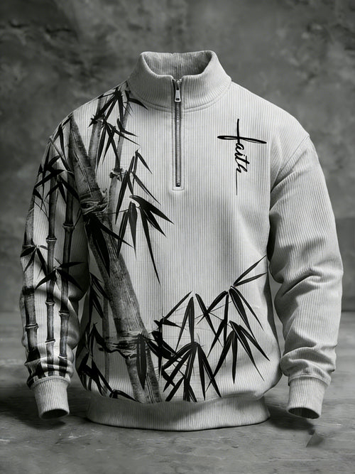 Men's Winter Faith Print Stand-Collar Top-Fast Shipping