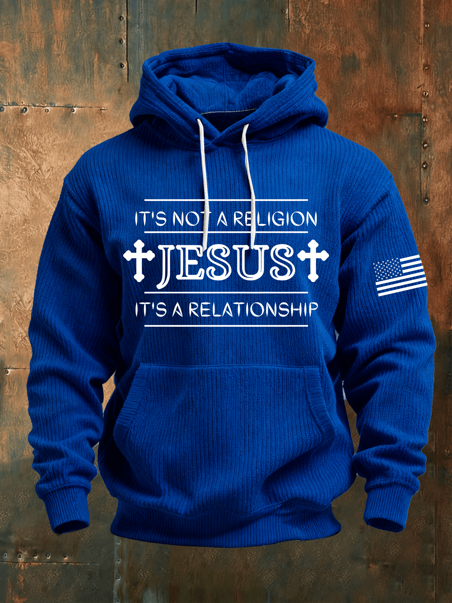 Men's Faith Print Knit Hoodie