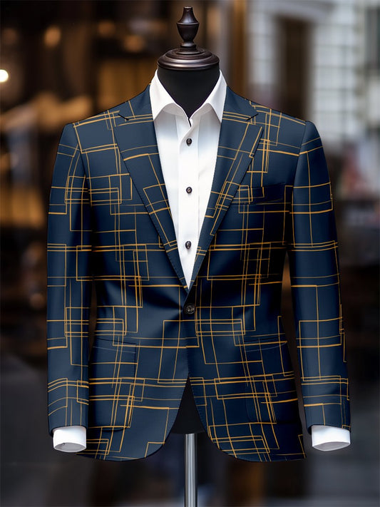 Men's Retro Casual Plaid Blazer