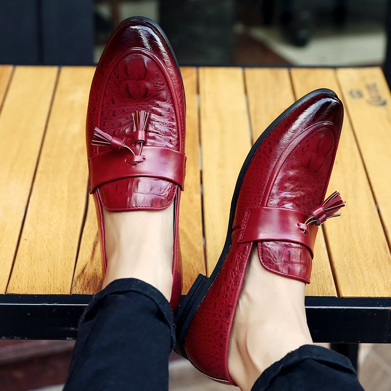 Business Casual Simple Fashion Tassel Men'S Leather Shoes