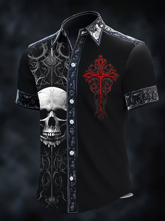 Men's Gothic Dark Short Sleeve Shirt