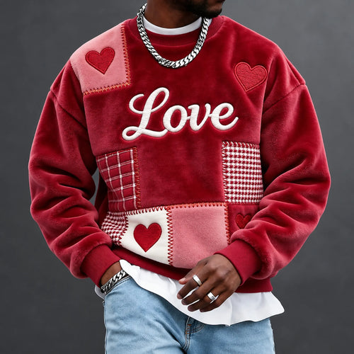 Men's “Love” Print Crewneck Sweatshirt