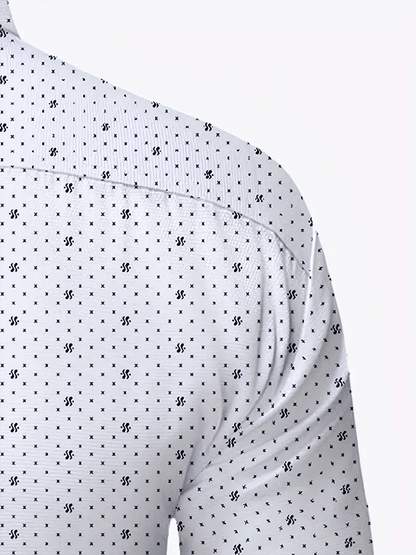Men's Geometric Business Casual Shirt