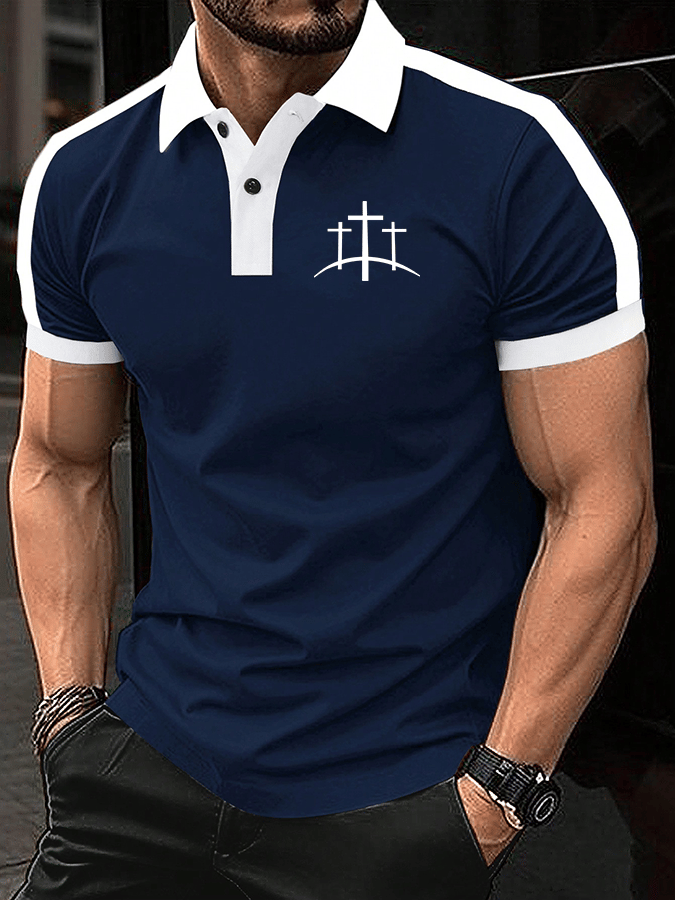 Men's Faith Print Polo Shirt