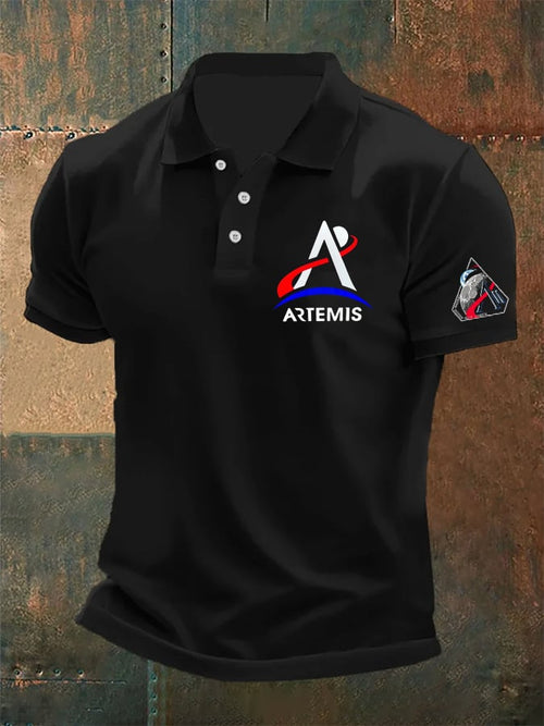 Men's Print Short-Sleeve Polo Shirt