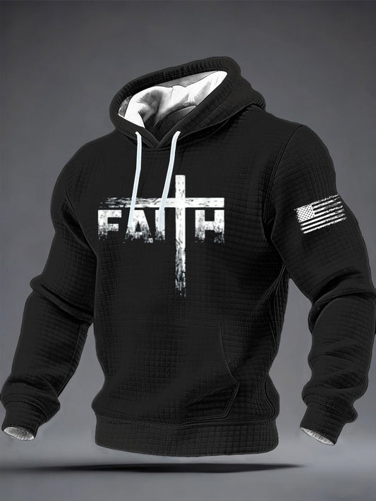 Men's Faith Printed Hoodie-Fast Shipping