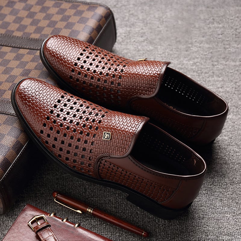 Men'S All-Match Breathable Casual Business Formal Leather Shoes