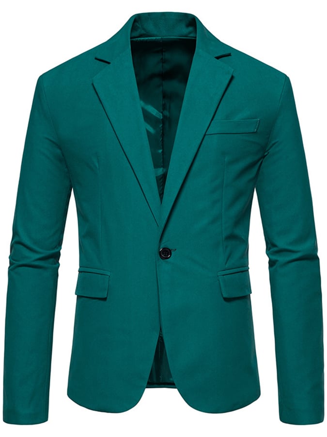 Men's Formal Single-Button Faux Suede Blazer