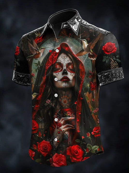 Men's Dark Beauty Satin Shirt