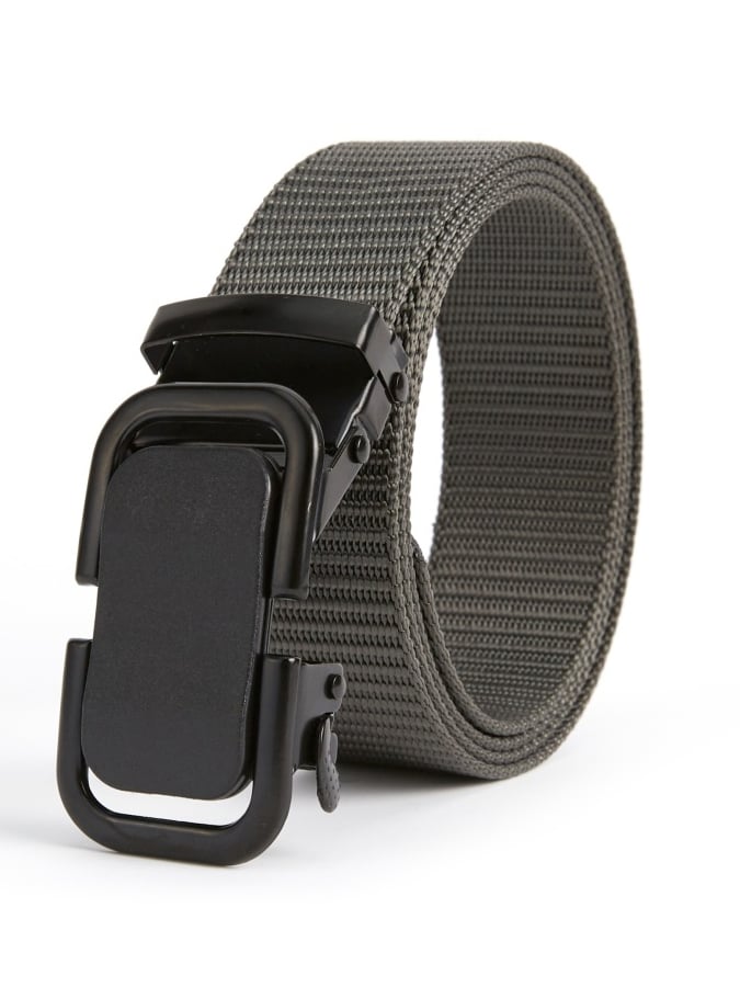 Men's outdoor training automatic buckle nylon canvas braided belt