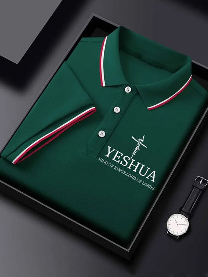 Men's  “Yeshua King OF Kings Lord Of Lords�?Print Polo Shirt