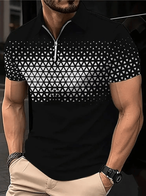 Casual Men'S Zipper Polo