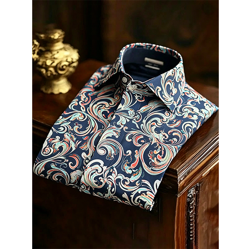 Paisley Pattern Casual Button Up Shirt