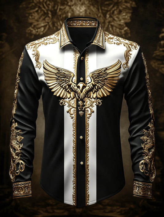 Men's Satin Luxe Long Sleeve Button Down Shirt
