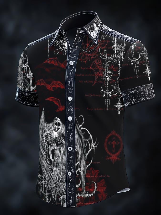 Men's Retro Gothic Dark Shirt