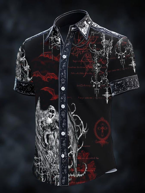 Men's Retro Gothic Dark Shirt