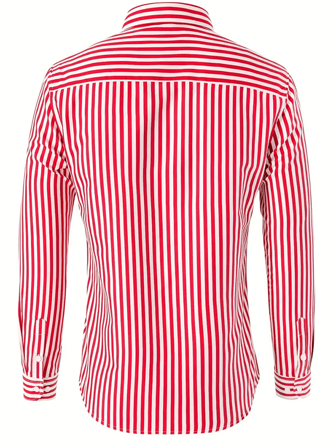 Men's Striped Business Casual Shirt