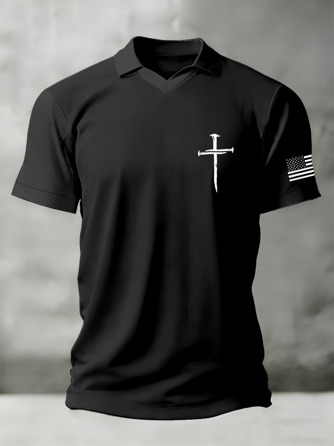Men's Retro Faith Print Shirt