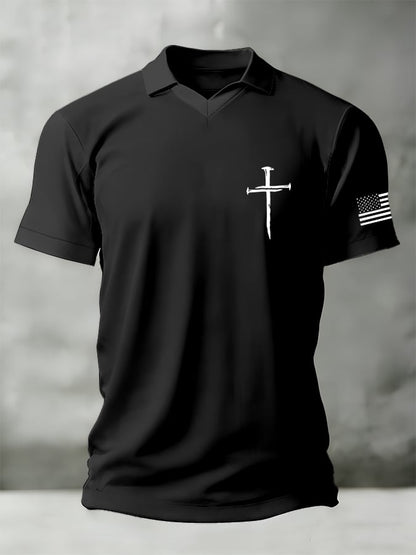 Men's Retro Faith Print Shirt