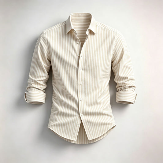Men's Striped Long-Sleeve Shirt