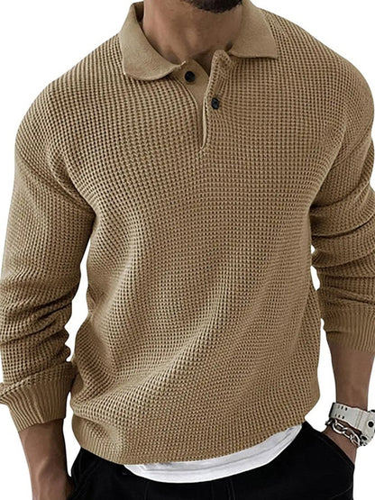 Fashion Slim Polo Neck Pullover Sweater