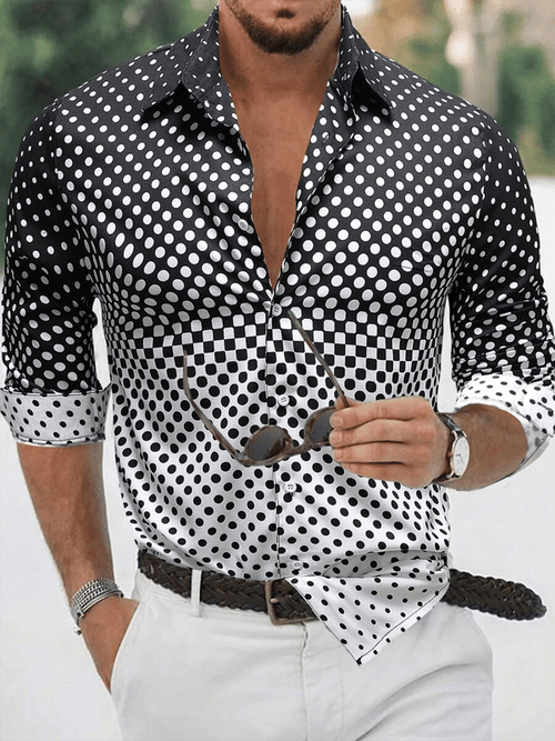 Men's Business Casual Long Sleeve Shirt