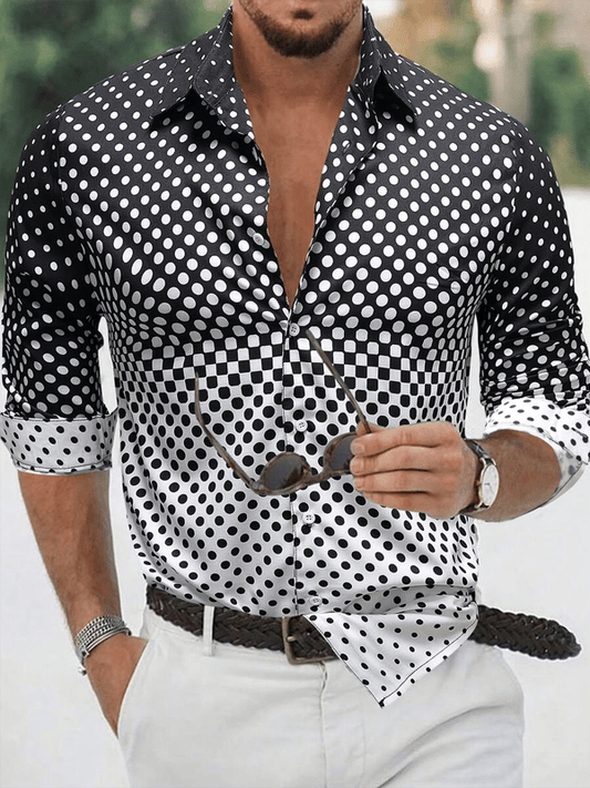 Men's Business Casual Long Sleeve Shirt