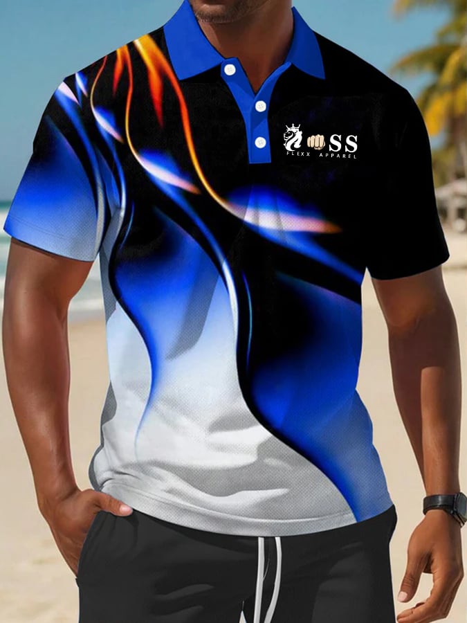 Men's Fashion Casual Business Contrast Color Polo