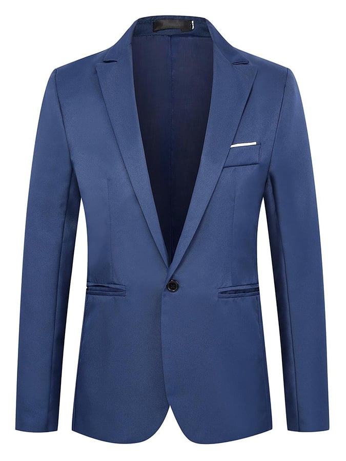 Men's Formal Single-Button Slim Fit Blazer