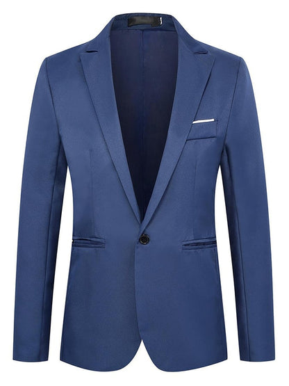 Men's Formal Single-Button Slim Fit Blazer