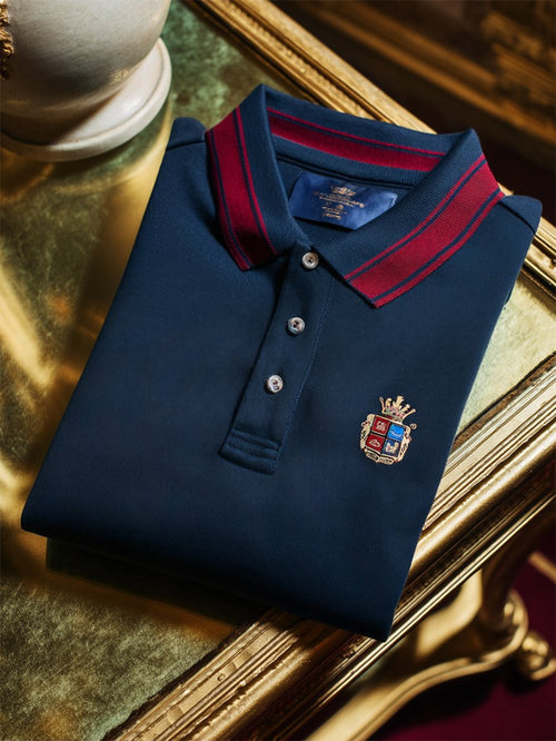 Men's Business Casual Button Short Sleeve Polo Shirt