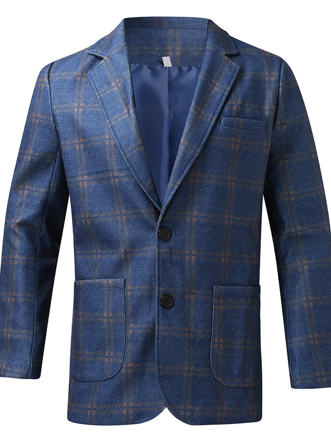Checkered Gentleman Business Suit Jacket