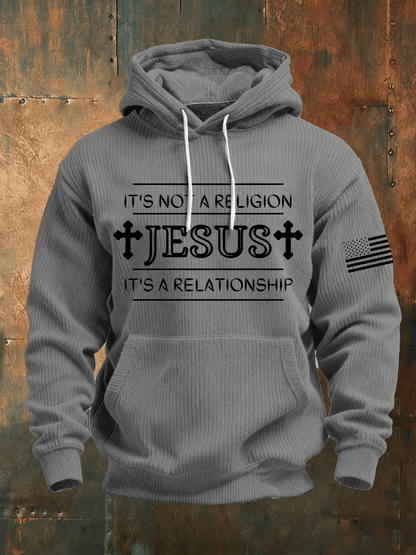 Men's Faith Print Knit Hoodie