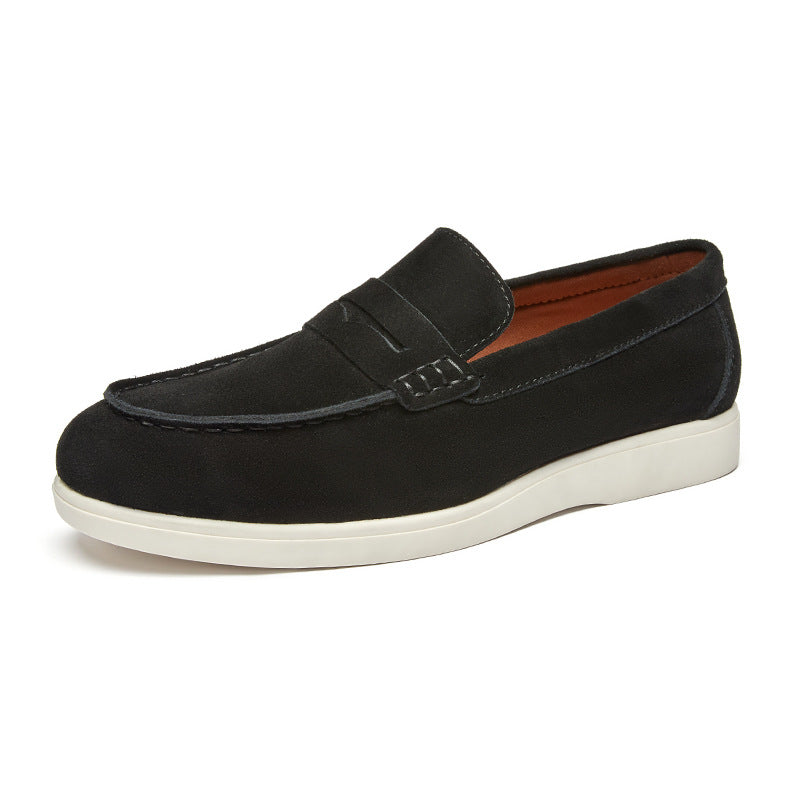 Men's British Style Suede Leather Nubuck Loafers