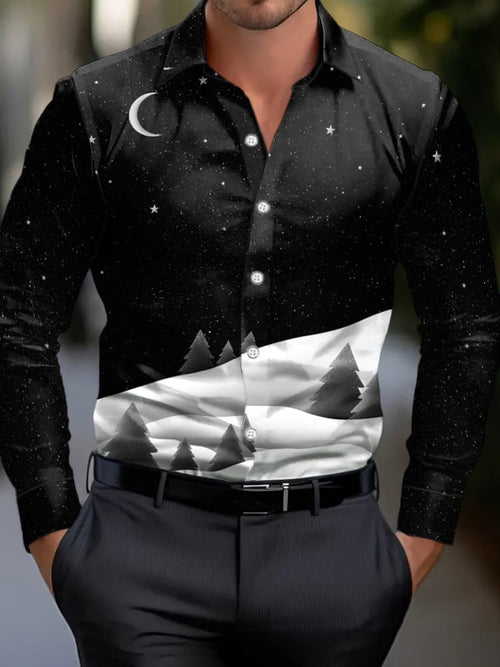 Men's Business Casual Striped Shirt