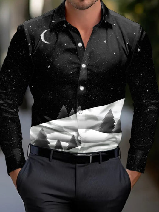 Men's Business Casual Striped Shirt