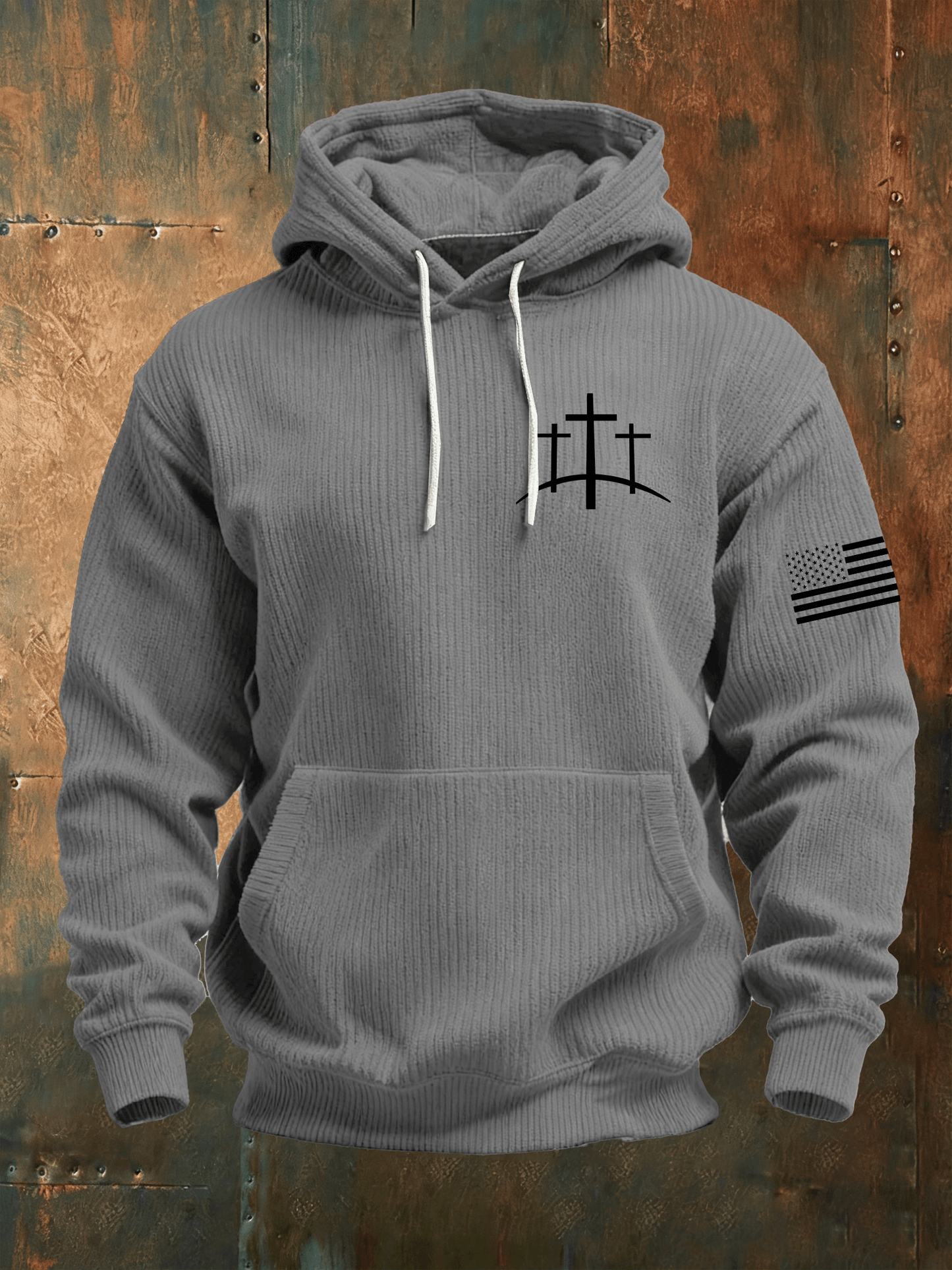 Men's Faith Print Knit Hoodie