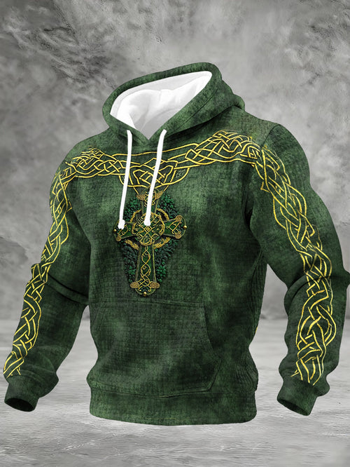Men'S Casual Printed Hooded Sweatshirt