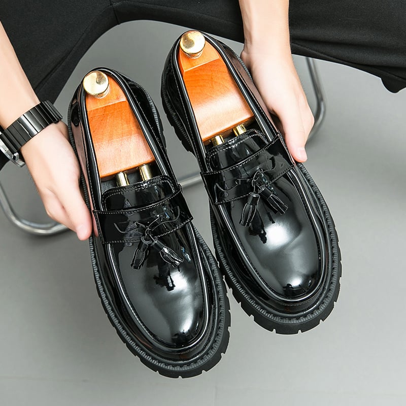 Men's Contrasting Color Business Casual Leather Shoes